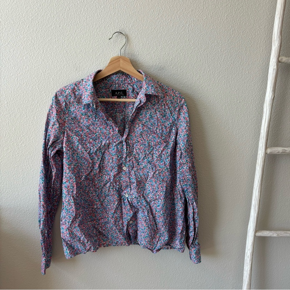 A.P.C. Multicolor Floral Button-Up Shirt